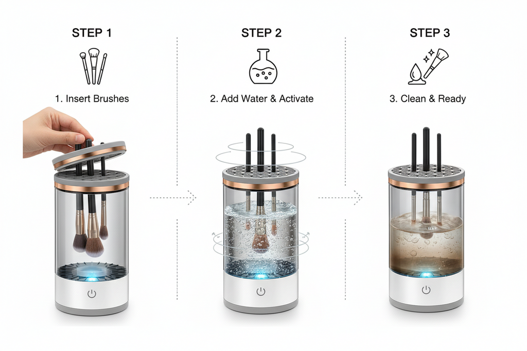 Electric Makeup Brush Cleaner Machine